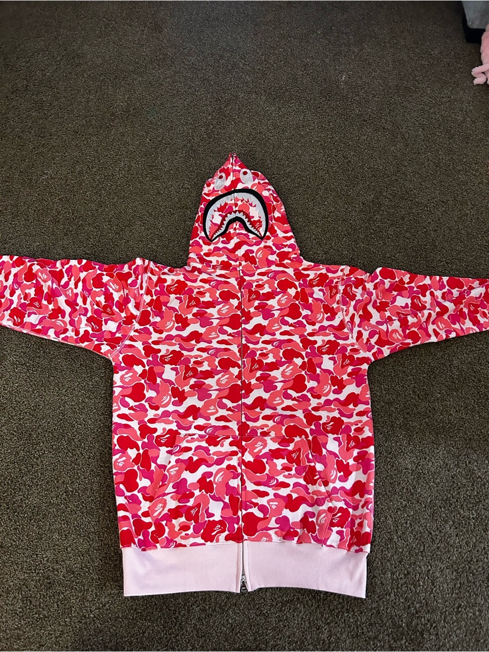 Bape Pink ABC Camo Full Zip Size XL